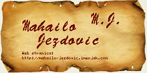 Mahailo Jezdović vizit kartica